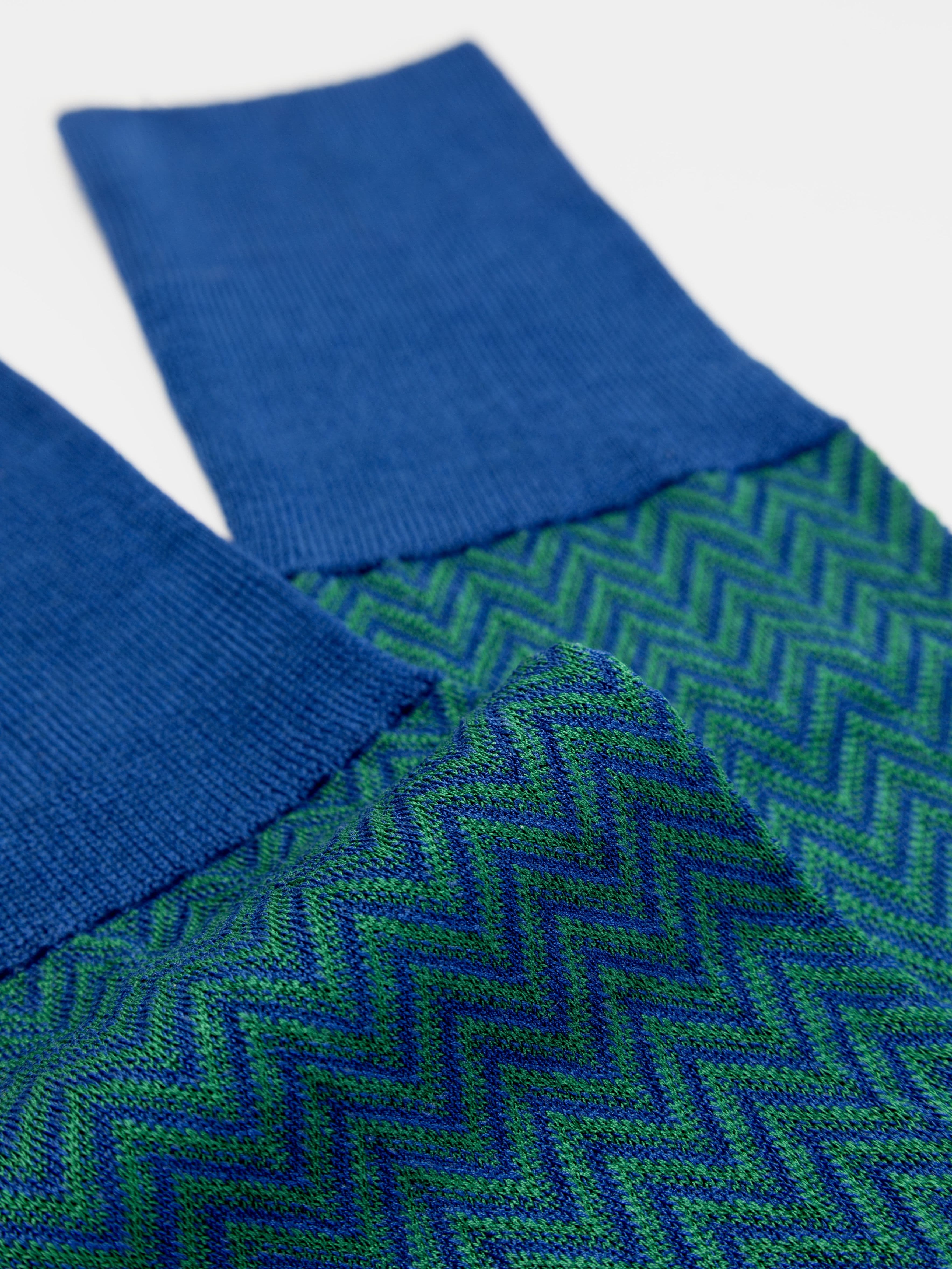 Calze Lunghe in Cotone con Fantasia Chevron - Image 2