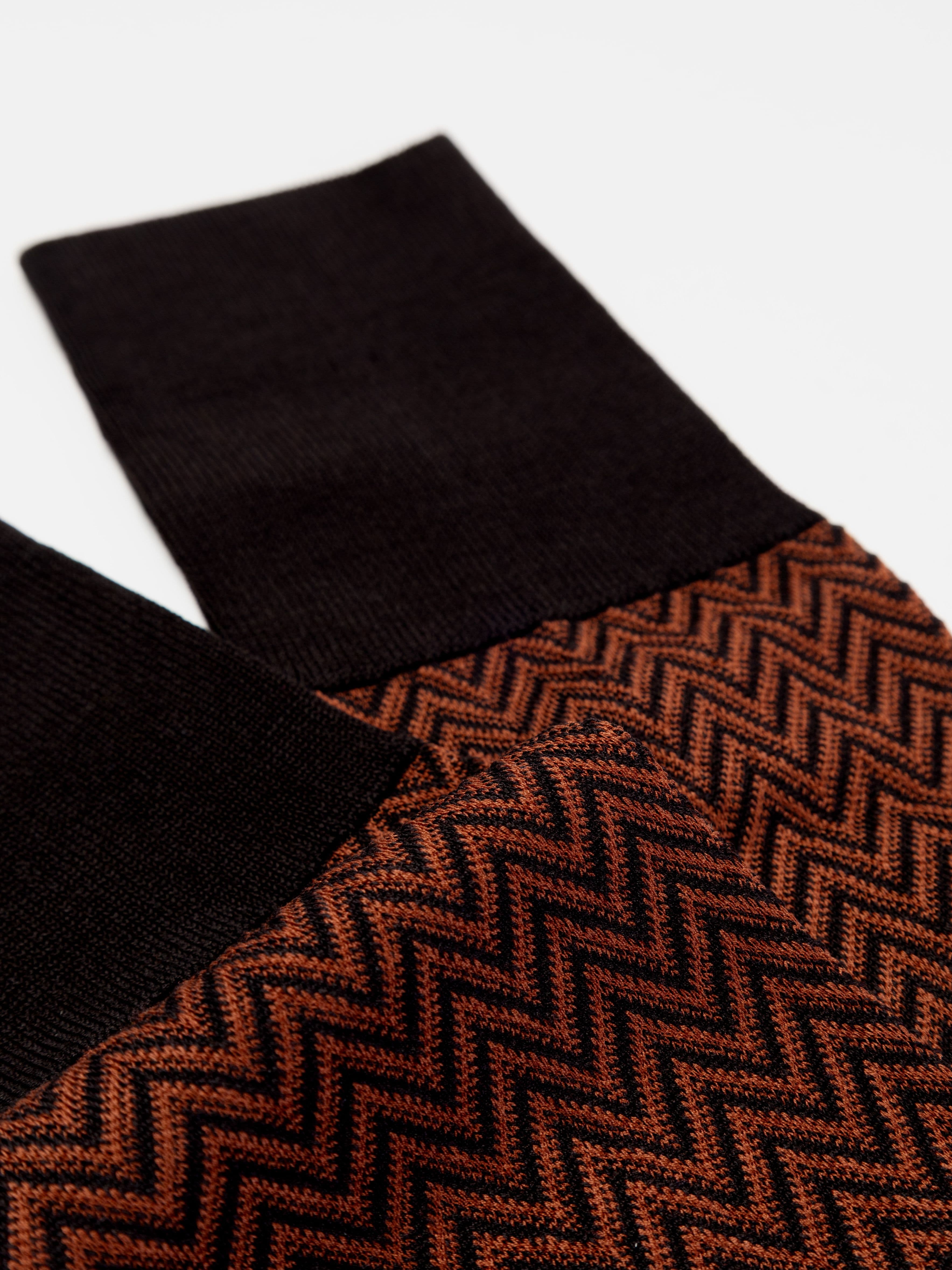Calze Lunghe in Cotone con Fantasia Chevron - Image 2