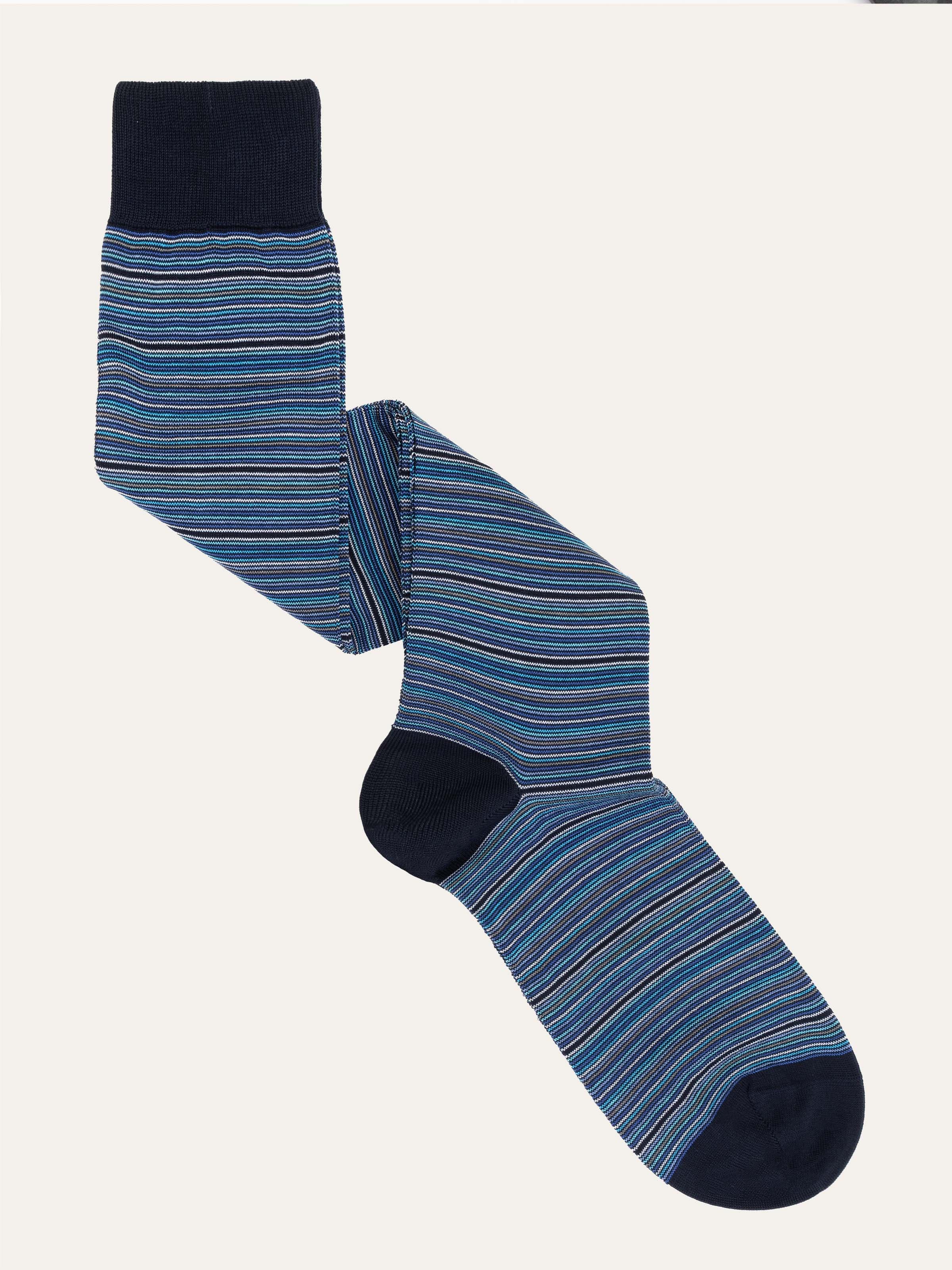 Calze lunghe fantasia Millerighe in Fresco Cotone - Image 1