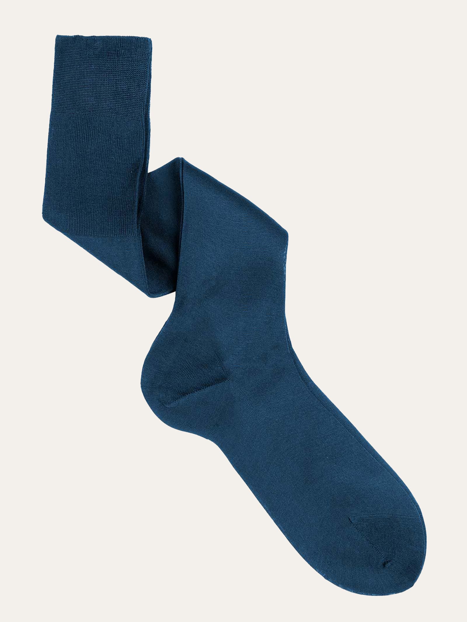 Calza lunga liscia medio peso tinta unita in 100% Cotone Filo di Scozia