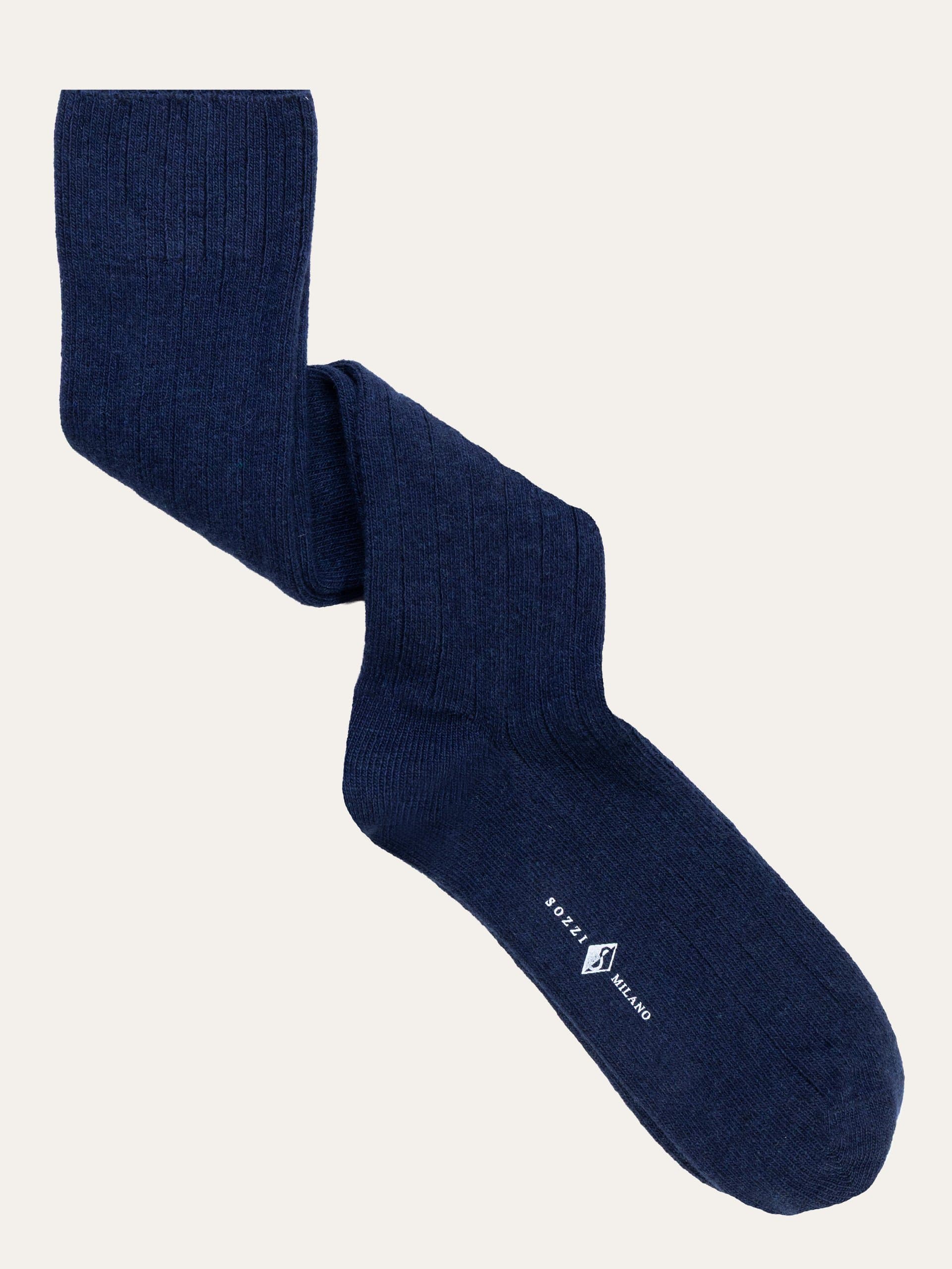 Cofanetto Regalo 3 paia calze Lunghe fantasia in misto Cashmere - blu - Image 3