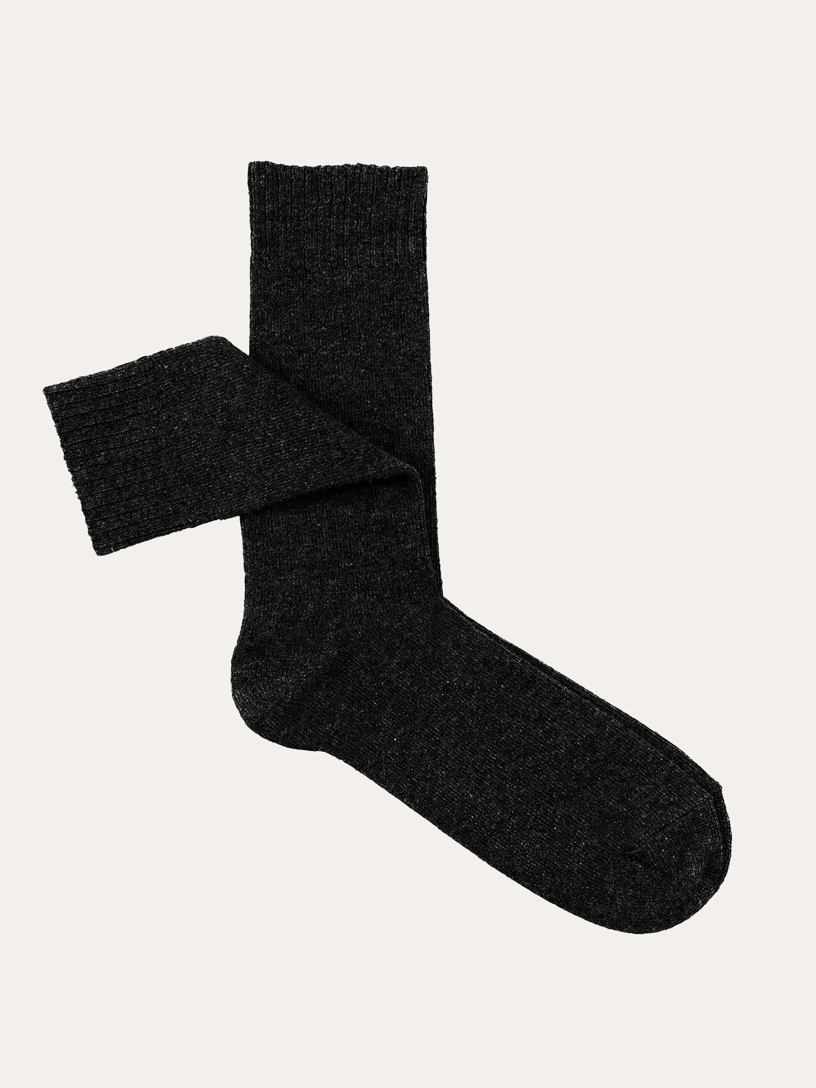 Calze corte tinta Unita in misto Cashmere - Image 3