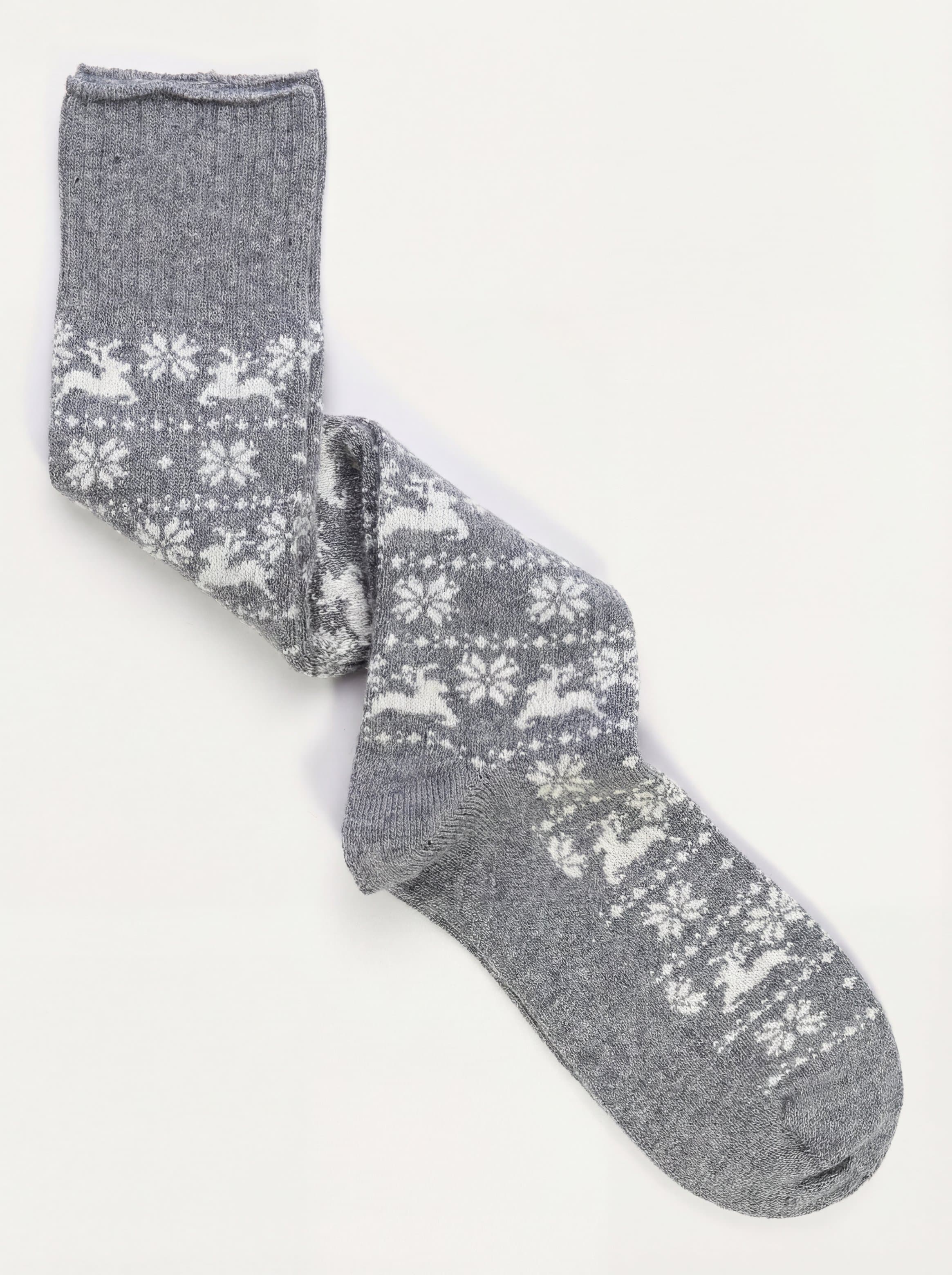 Calze lunghe fantasia Natalizia in misto Cashmere - Image 1