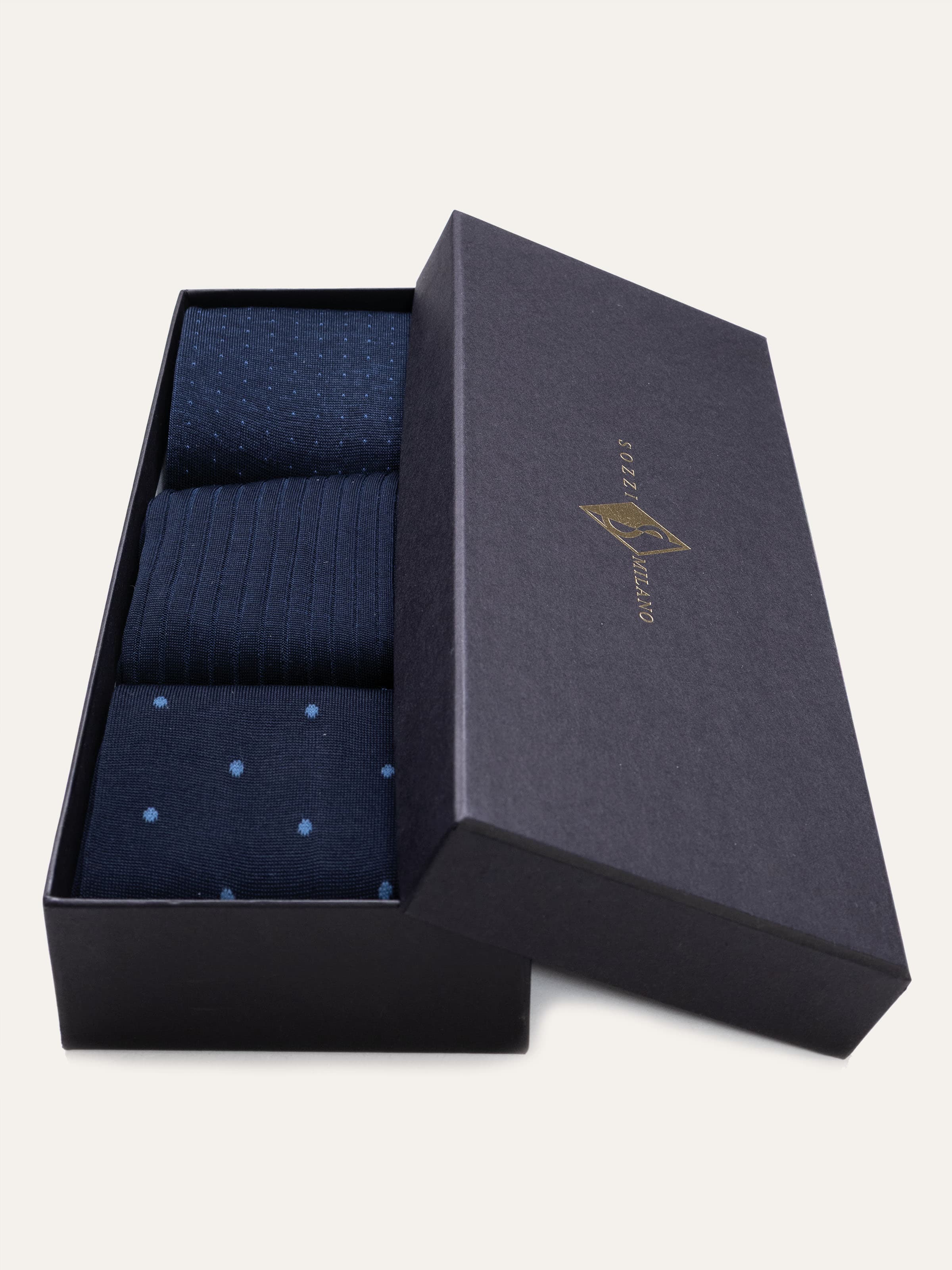 Confezione Regalo 3 paia di calze Lunghe Fantasie Classiche in Filo di Scozia - Image 3