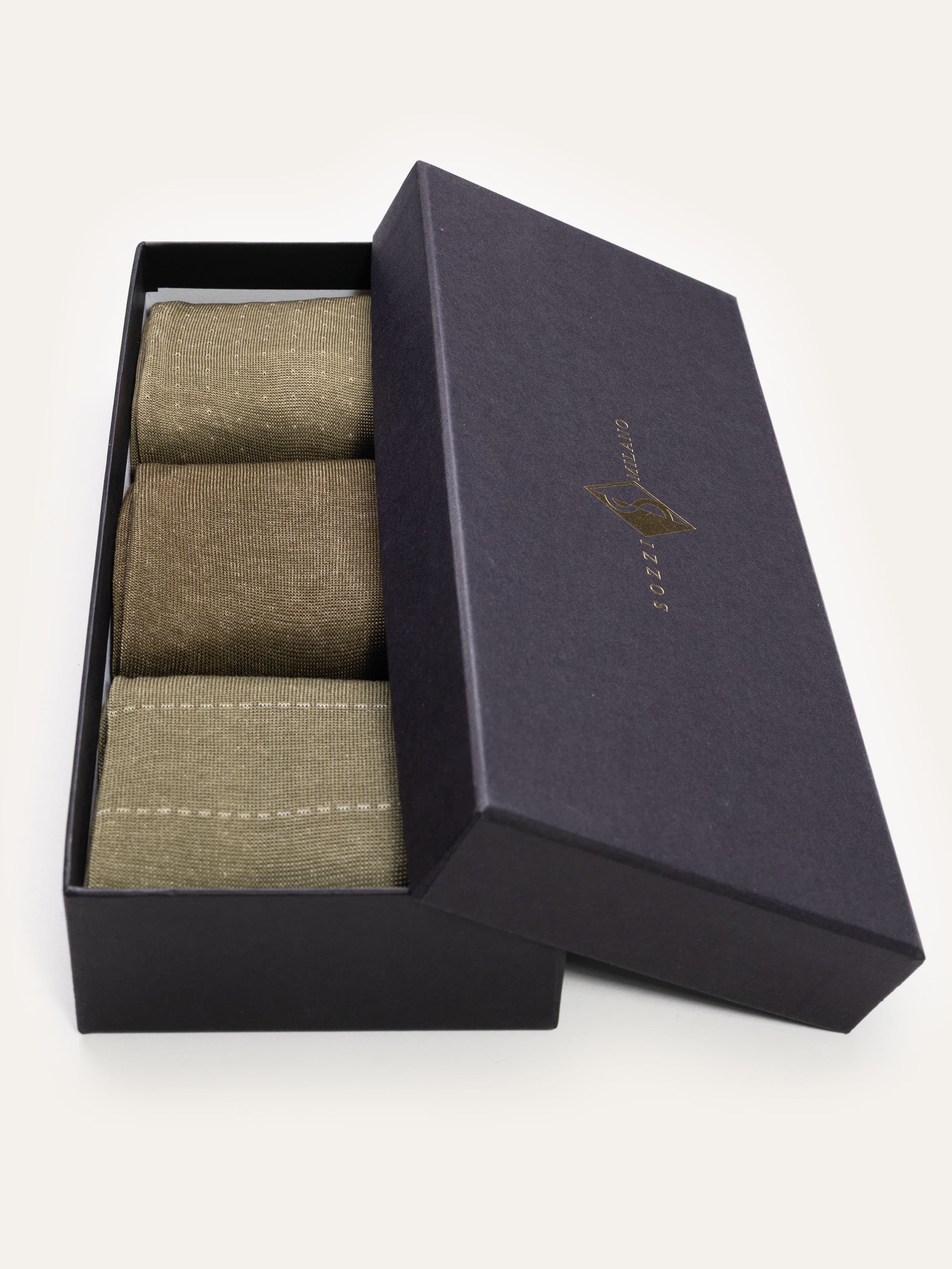Confezione Regalo 3 paia di calze Lunghe Fantasie Classiche in Filo di Scozia - Image 3