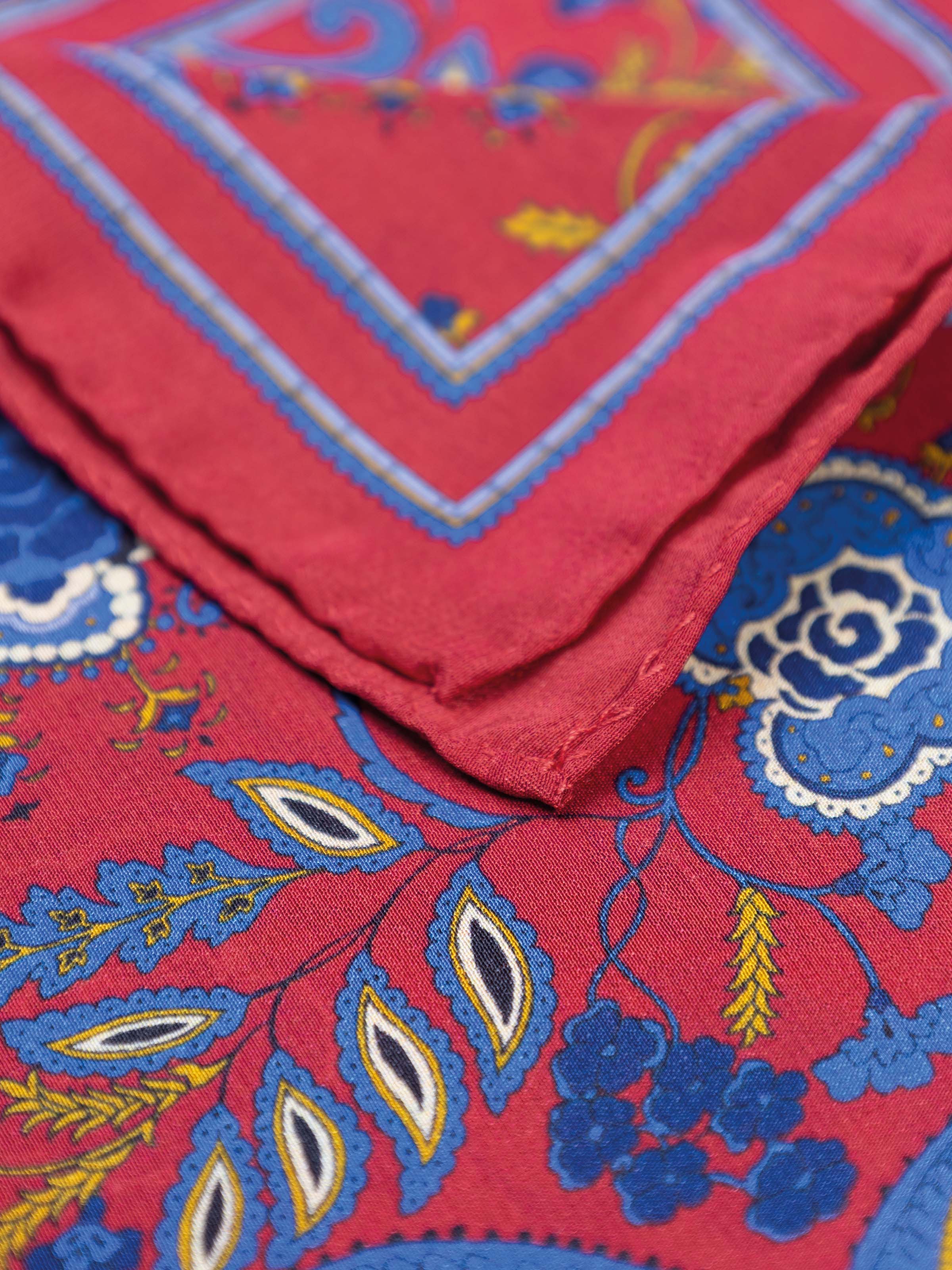 Pochette da Taschino in Seta Fantasia Floreale - Image 2