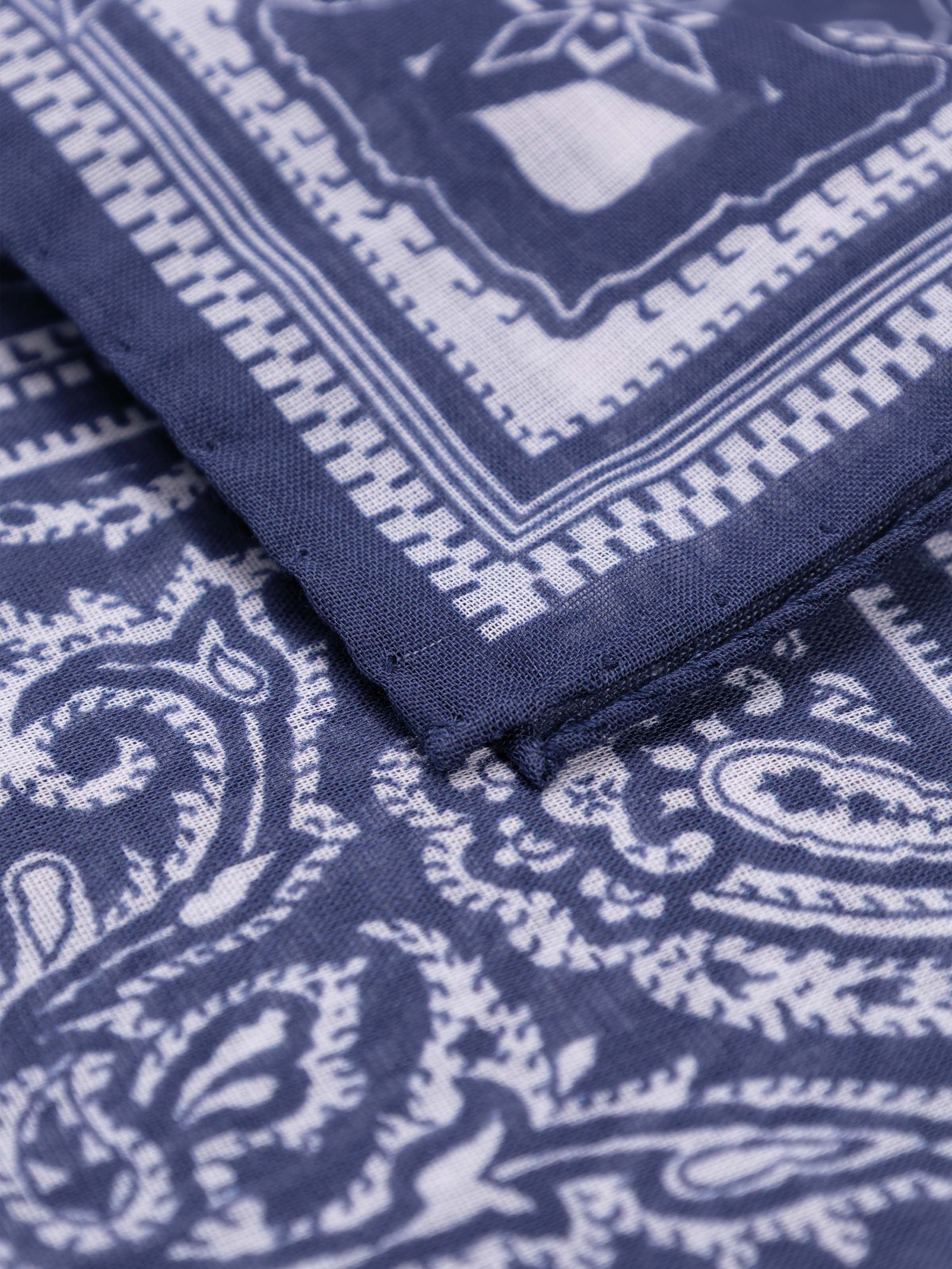 Fazzoletto da taschino con motivo paisley blu - Image 1