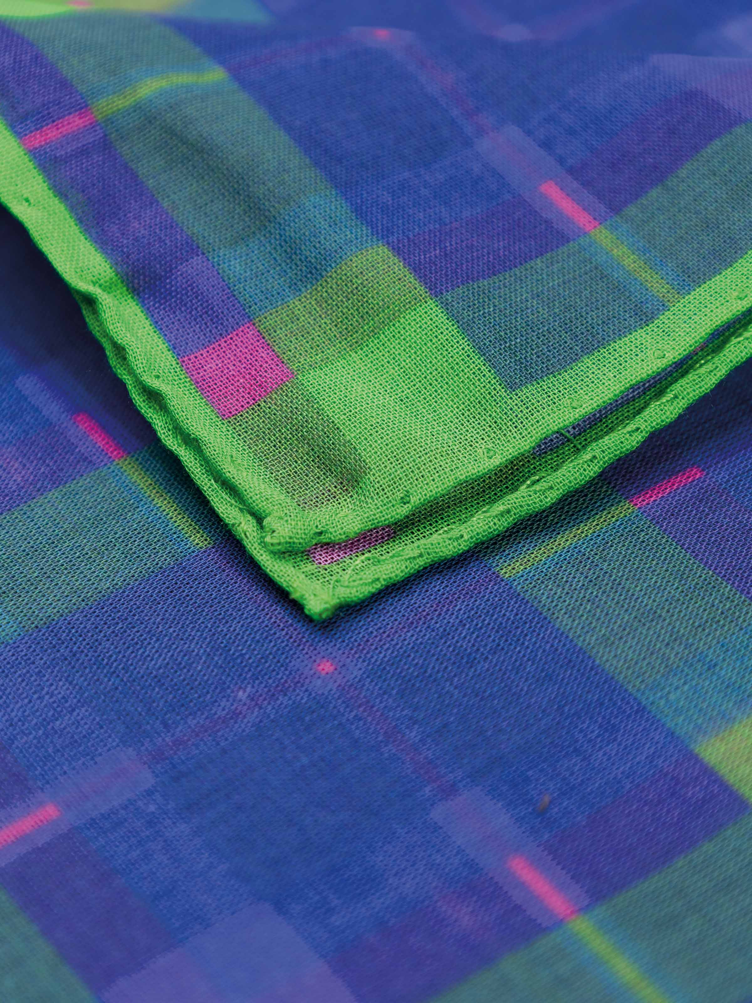 Pochette a quadri in cotone - Fazzoletto da taschino artigianale - Image 2